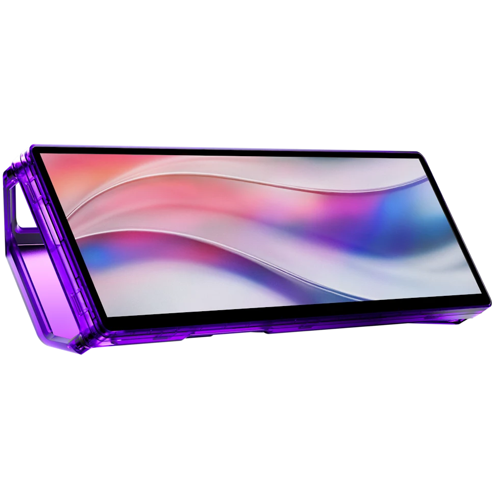 A large main feature product image of Corsair XENEON EDGE 14.5" Case-Mountable LCD Touchscreen (Atomic Purple)
