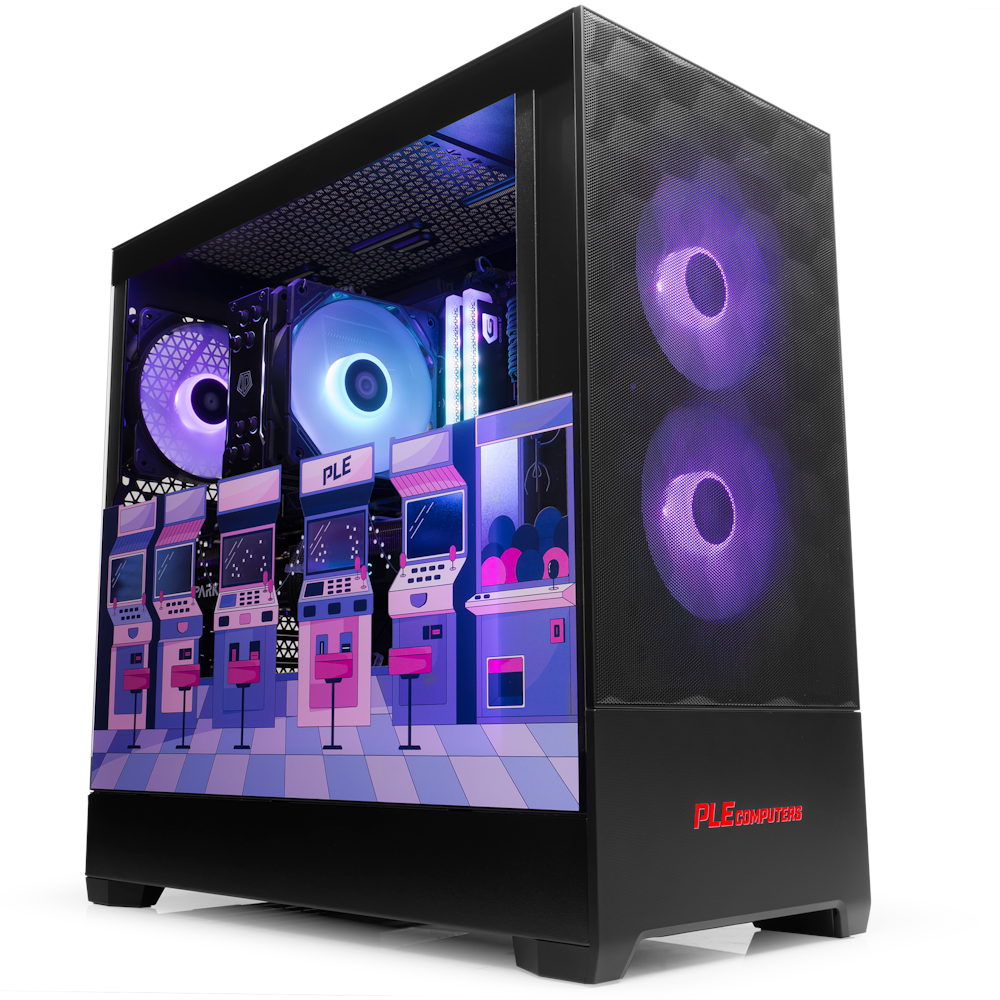 A large main feature product image of EX-DEMO PLE Pop Black A770 Prebuilt Ready To Go Gaming PC