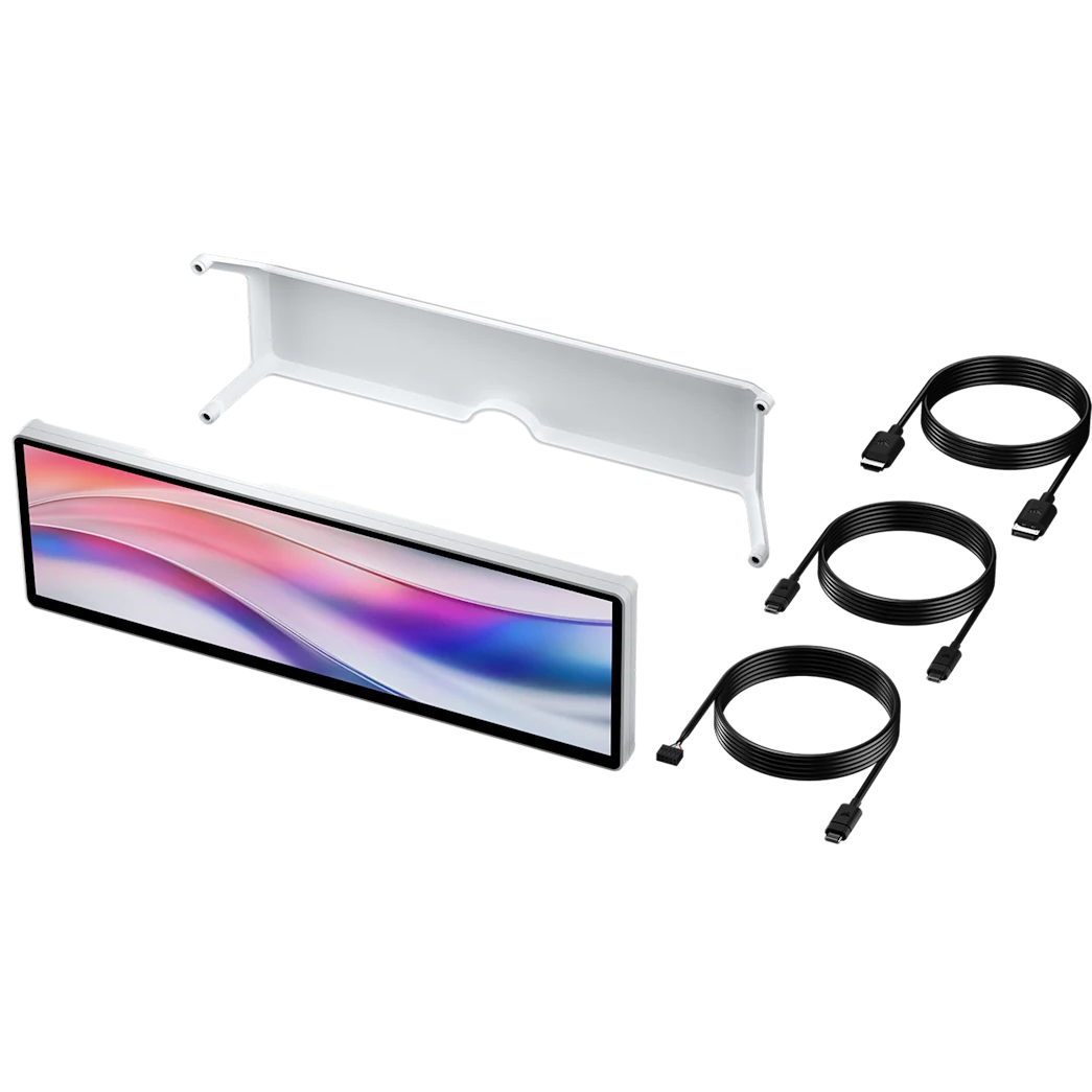 A large main feature product image of Corsair XENEON EDGE 14.5" Case-Mountable LCD Touchscreen (White)