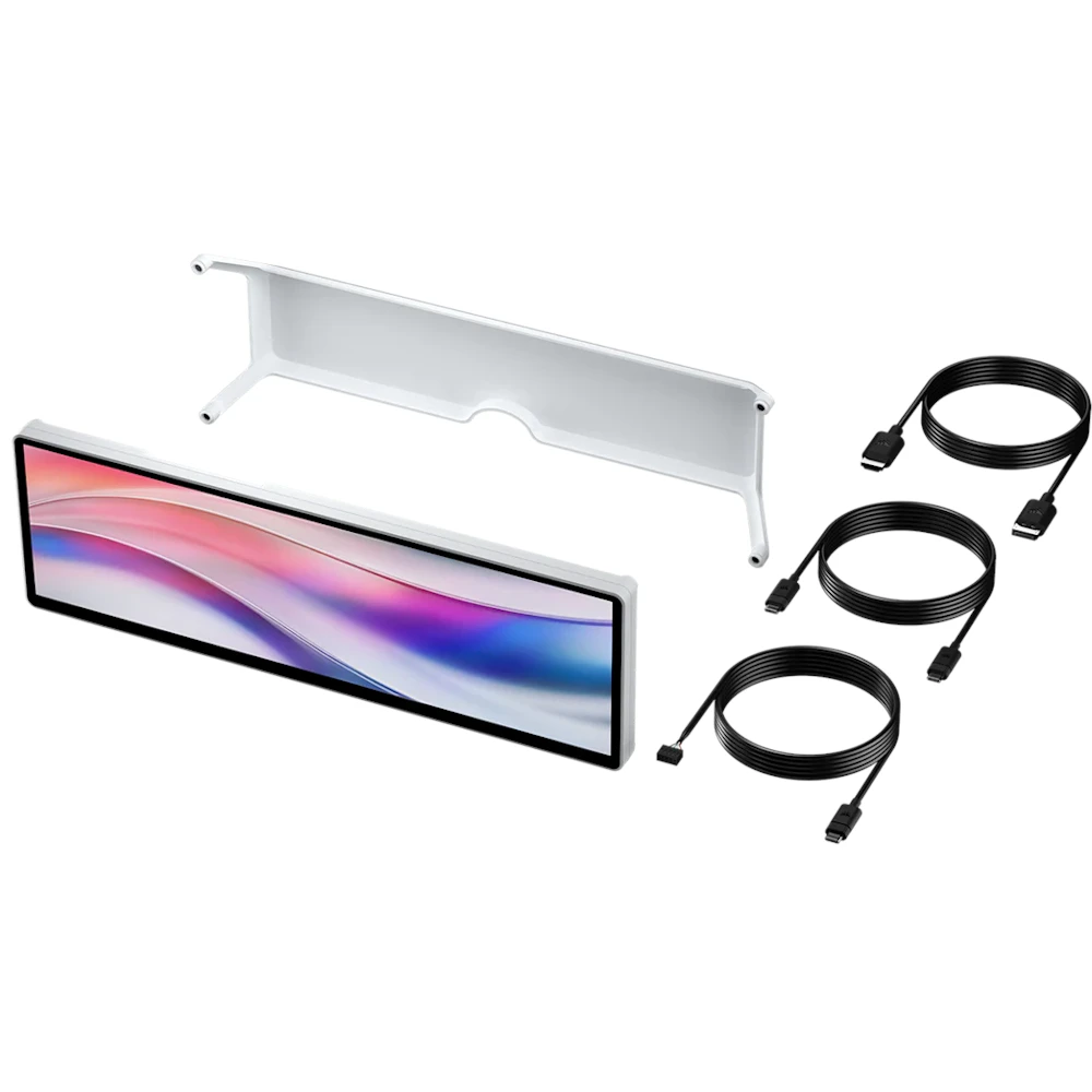 A large main feature product image of Corsair XENEON EDGE 14.5" Case-Mountable LCD Touchscreen (White)