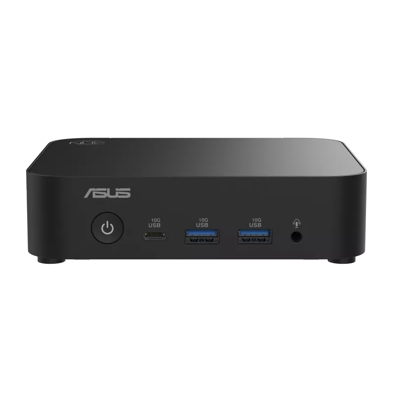 A large main feature product image of EX-DEMO ASUS NUC 14 Essential Celeron N150 Barebones Mini PC