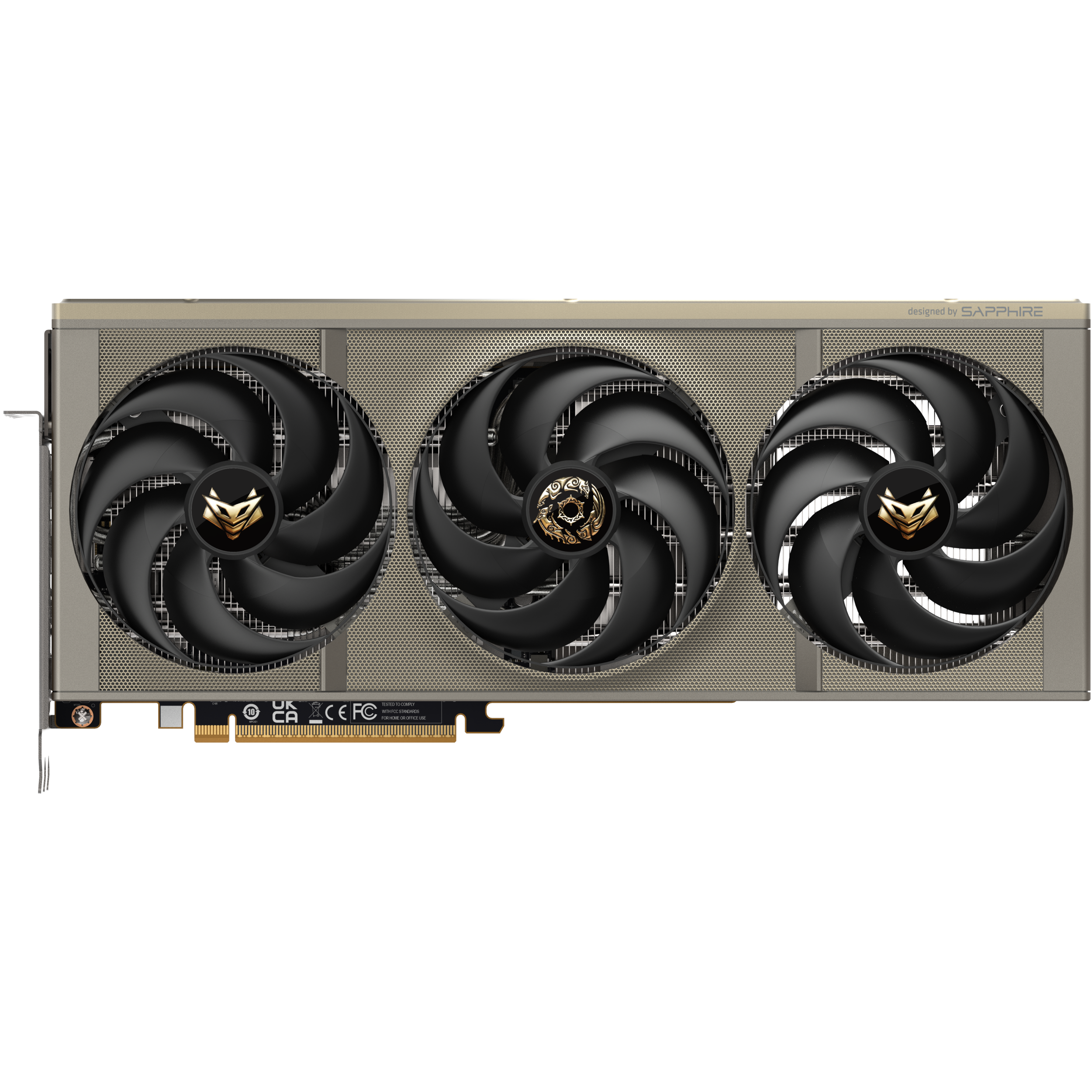 A large main feature product image of SAPPHIRE NITRO+ Radeon RX 9070 XT 16GB GDDR6 - Crimson Desert Edition