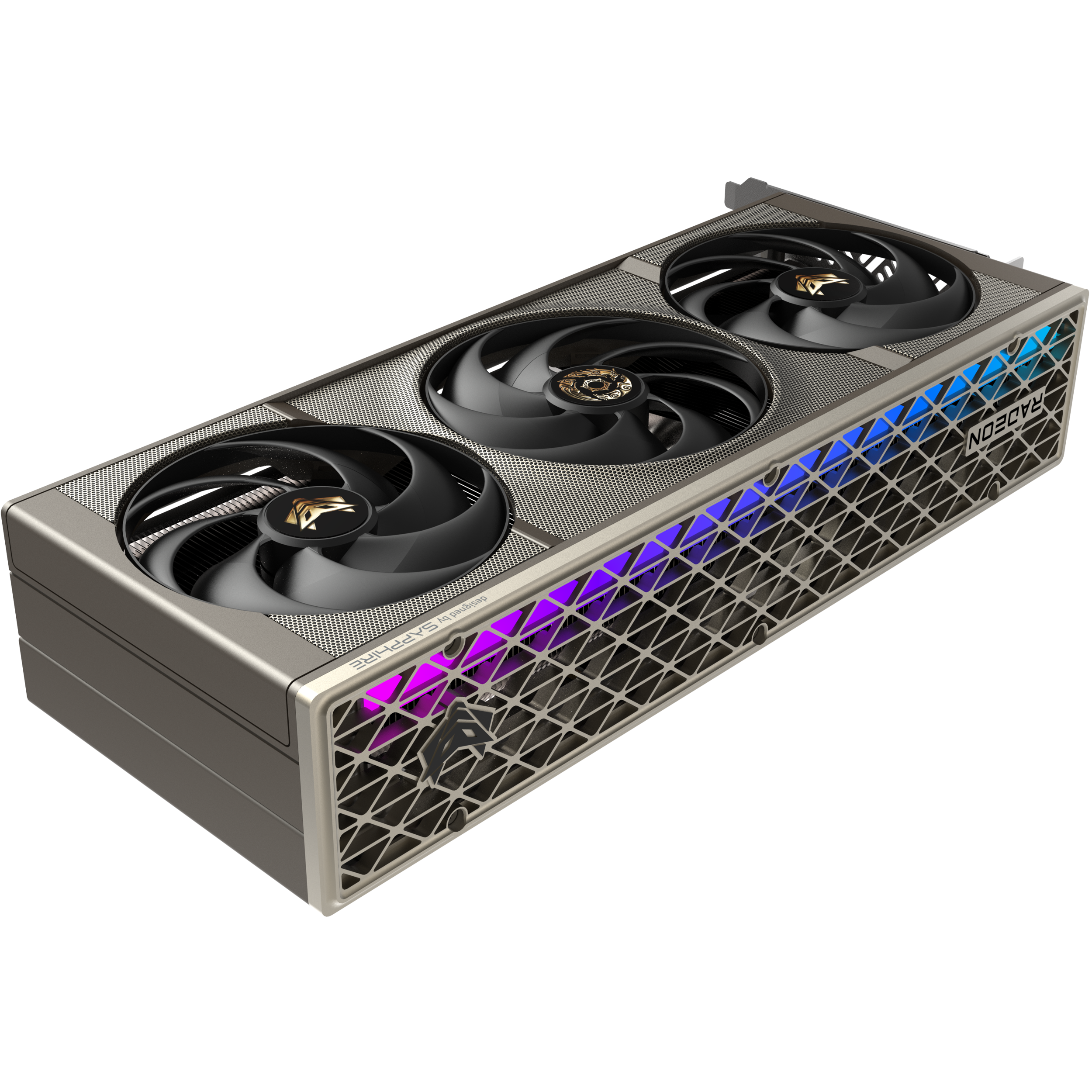 A large main feature product image of SAPPHIRE NITRO+ Radeon RX 9070 XT 16GB GDDR6 - Crimson Desert Edition
