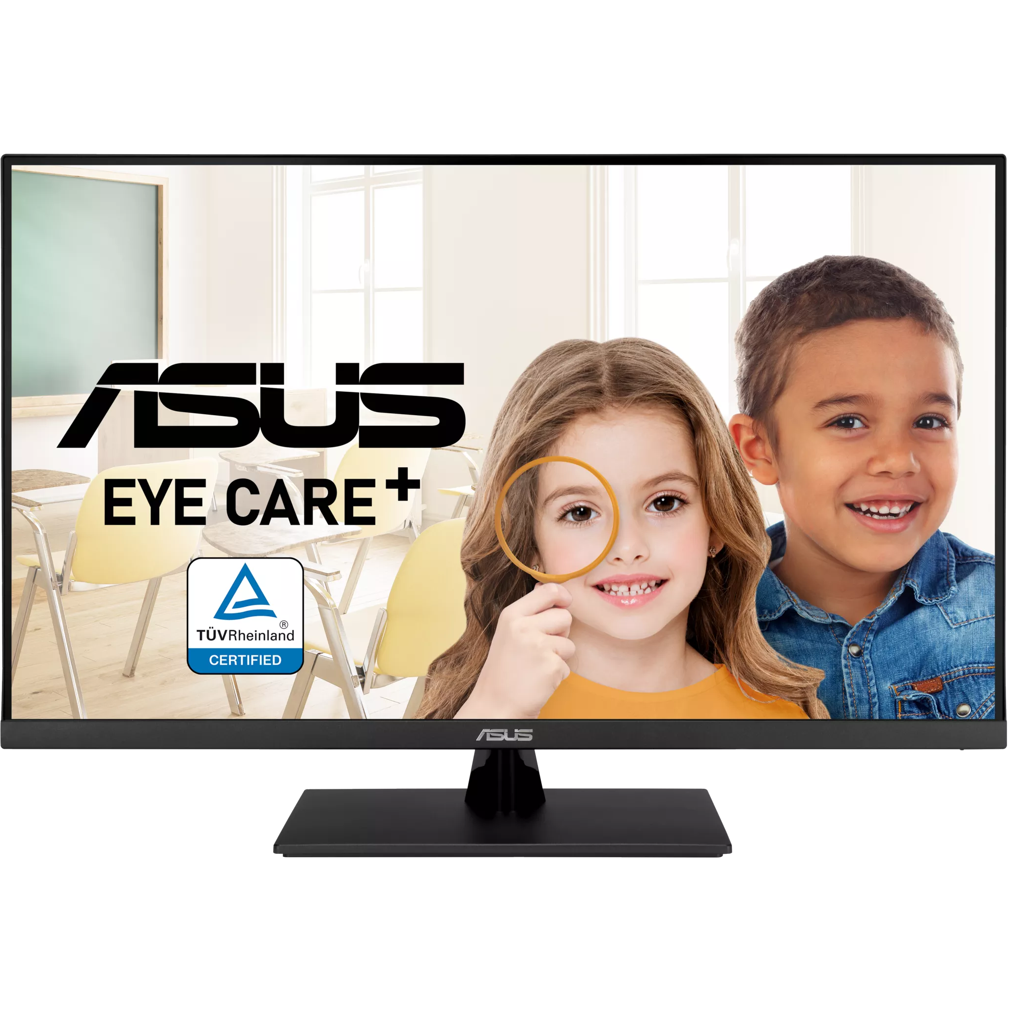 A large main feature product image of EX-DEMO ASUS Eye Care VP327Q - 32" 2160p 60Hz VA Monitor