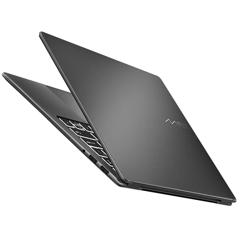 A large main feature product image of MSI Prestige 14 AI+ (D3M) -14" 120Hz OLED,  Ultra X7 358H, 32GB/2TB - Win 11 Notebook