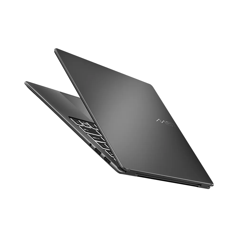 A large main feature product image of MSI Prestige 14 AI+ (D3M) -14" 120Hz OLED, Ultra X7 358H, 32GB/2TB - Win 11 Notebook