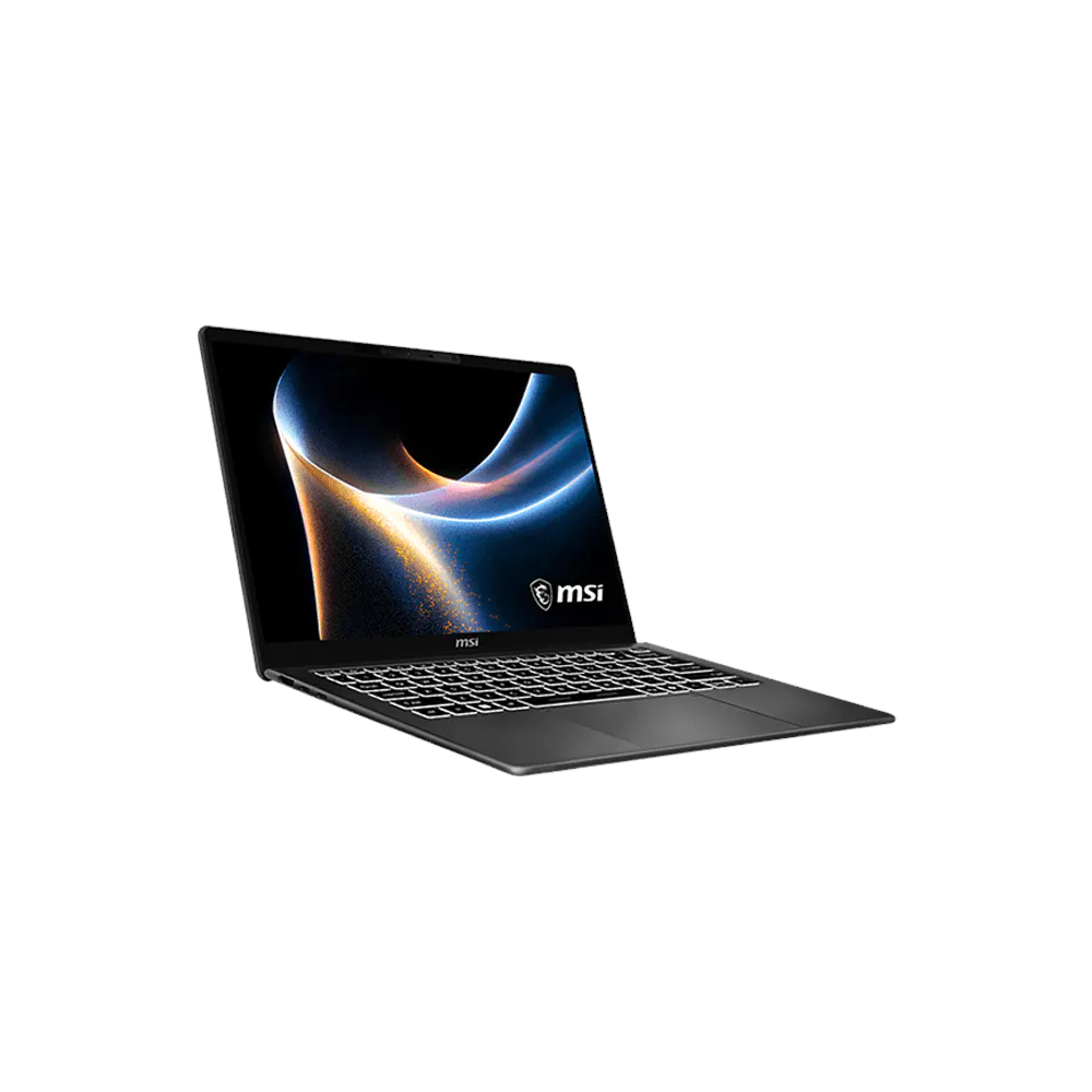 A large main feature product image of MSI Prestige 14 AI+ (D3M) -14" 120Hz OLED, Ultra X7 358H, 32GB/2TB - Win 11 Notebook