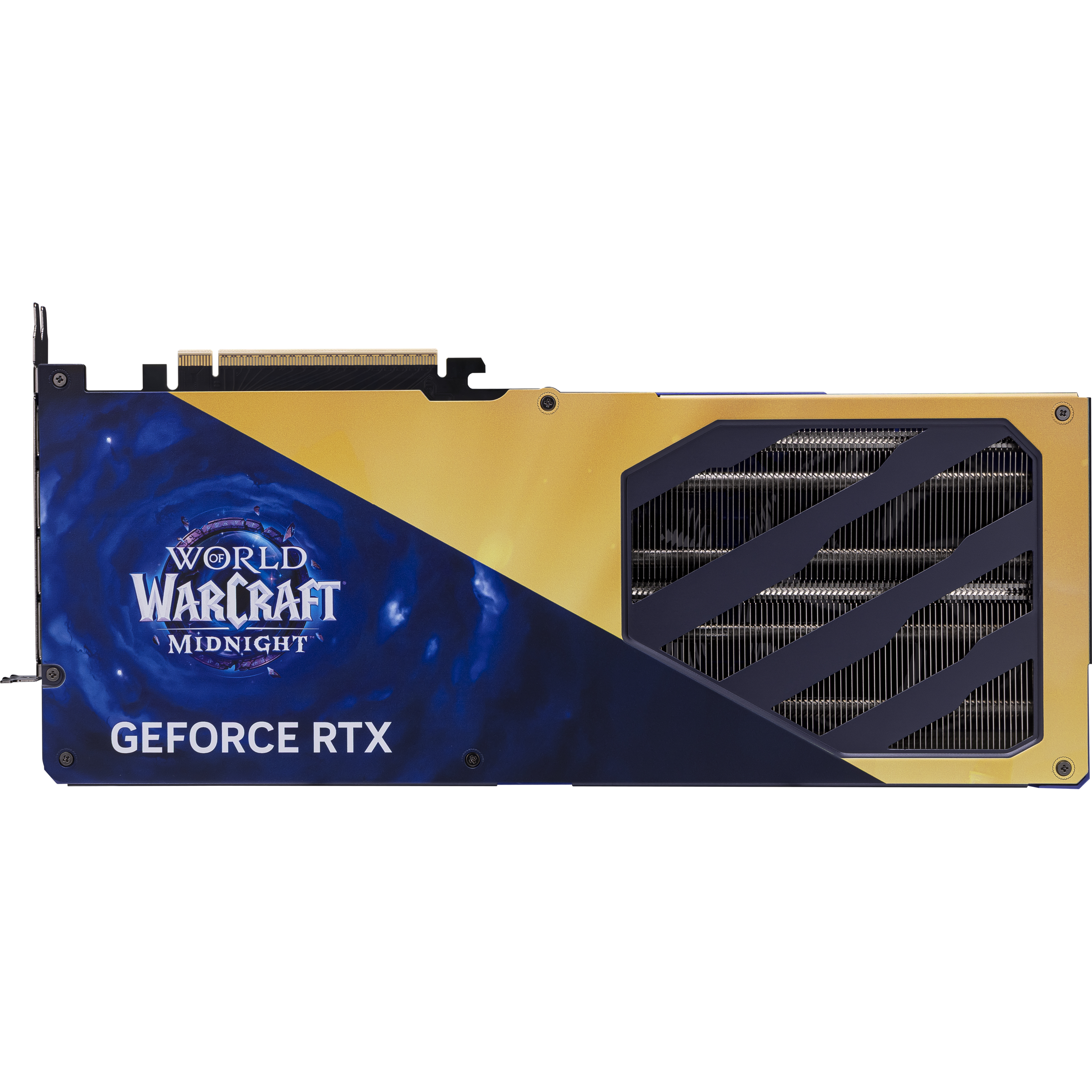 A large main feature product image of MSI GeForce RTX 5070 World of Warcraft OC 12GB GDDR7 - Midnight Void Edition