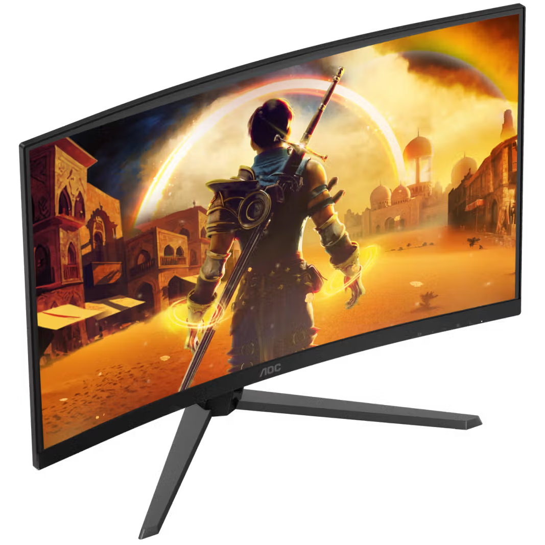 A large main feature product image of AOC Gaming C32G42ZE - 31.5" Curved 1080p 260Hz 0.3ms VA Gaming Monitor