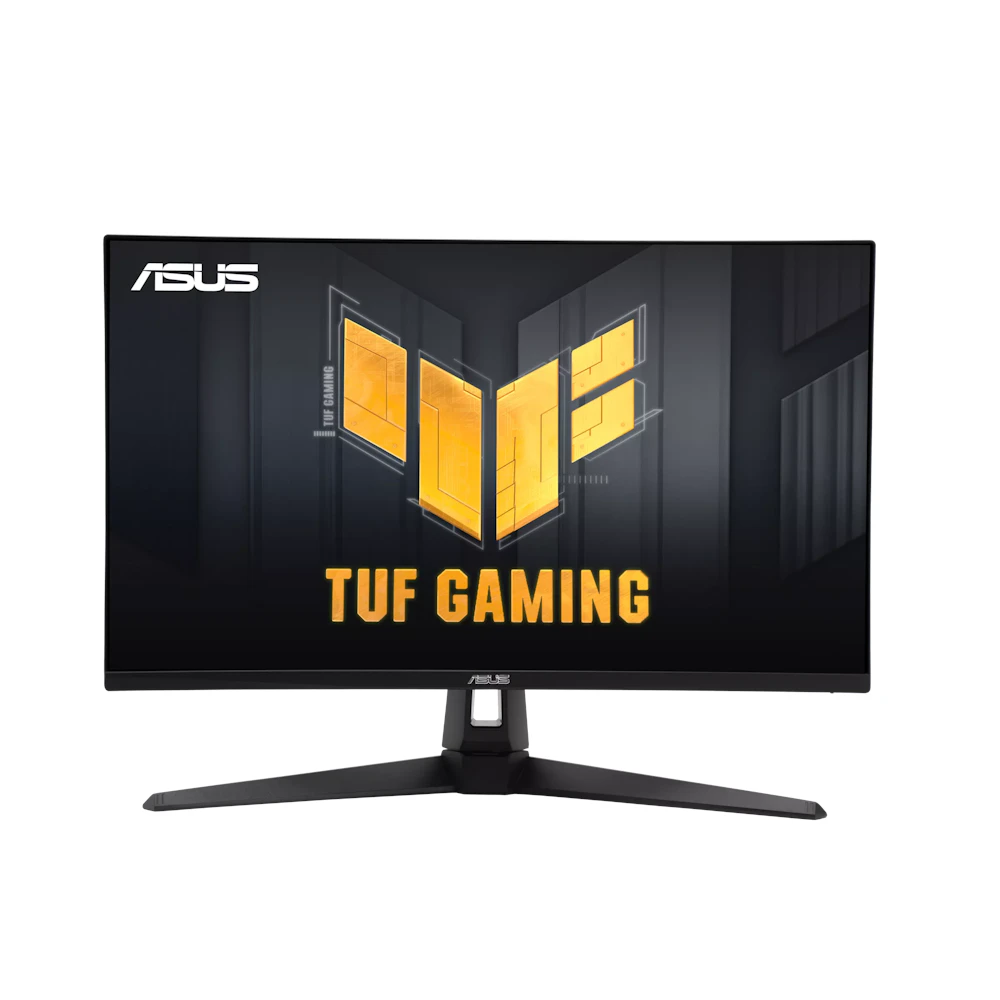 A large main feature product image of EX-DEMO ASUS TUF Gaming VG27AQ3A - 27" 1440p 180Hz IPS Monitor