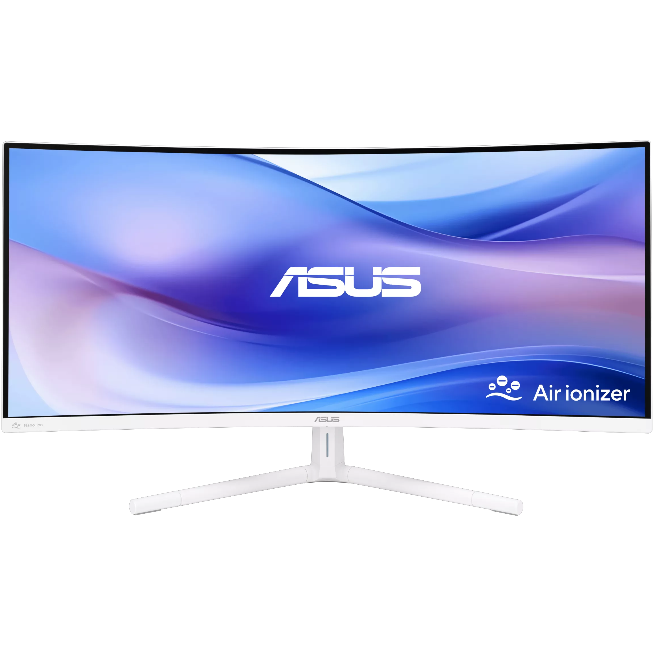 A large main feature product image of ASUS VU34WCIP-W - 34" Curved 1440p 100Hz 1ms VA Monitor