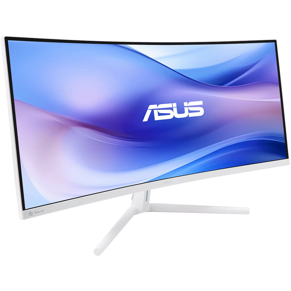 A large main feature product image of ASUS VU34WCIP-W - 34" Curved 1440p 100Hz 1ms VA Monitor