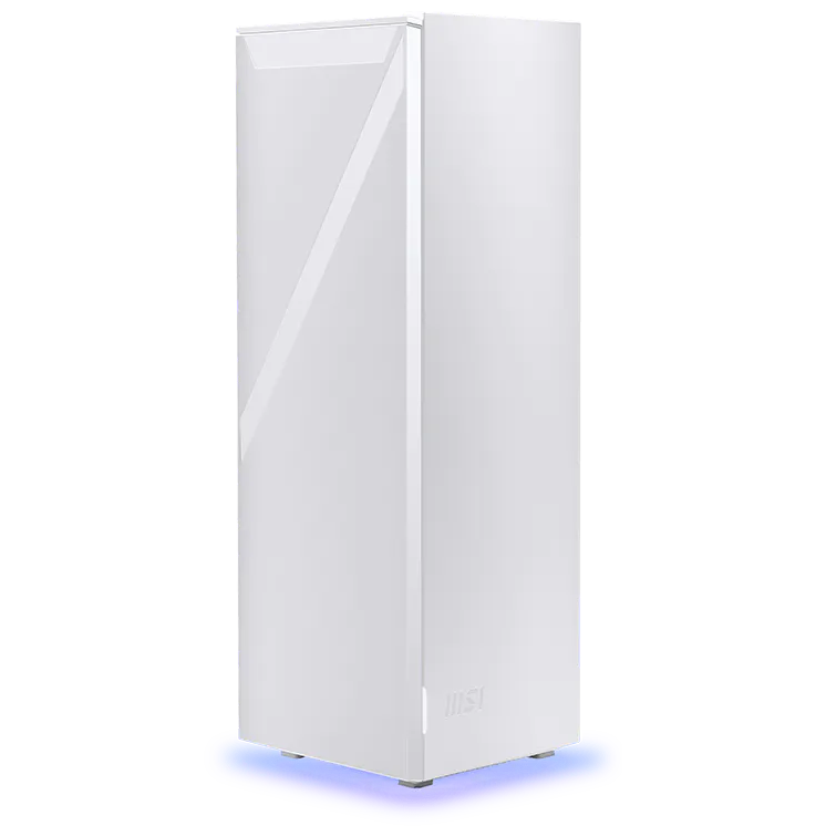 A large main feature product image of MSI Roamii BE Pro Tri-Band WiFi 7 Mesh System - 2 Pack