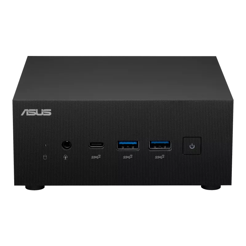 A large main feature product image of EX-DEMO ASUS PN64 i5 12500H Barebones Mini PC