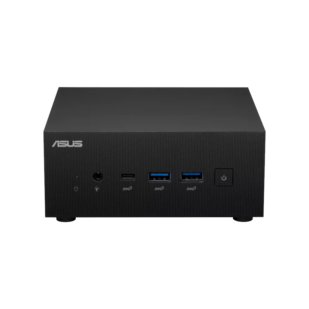 A large main feature product image of EX-DEMO ASUS PN64 i5 12500H Barebones Mini PC