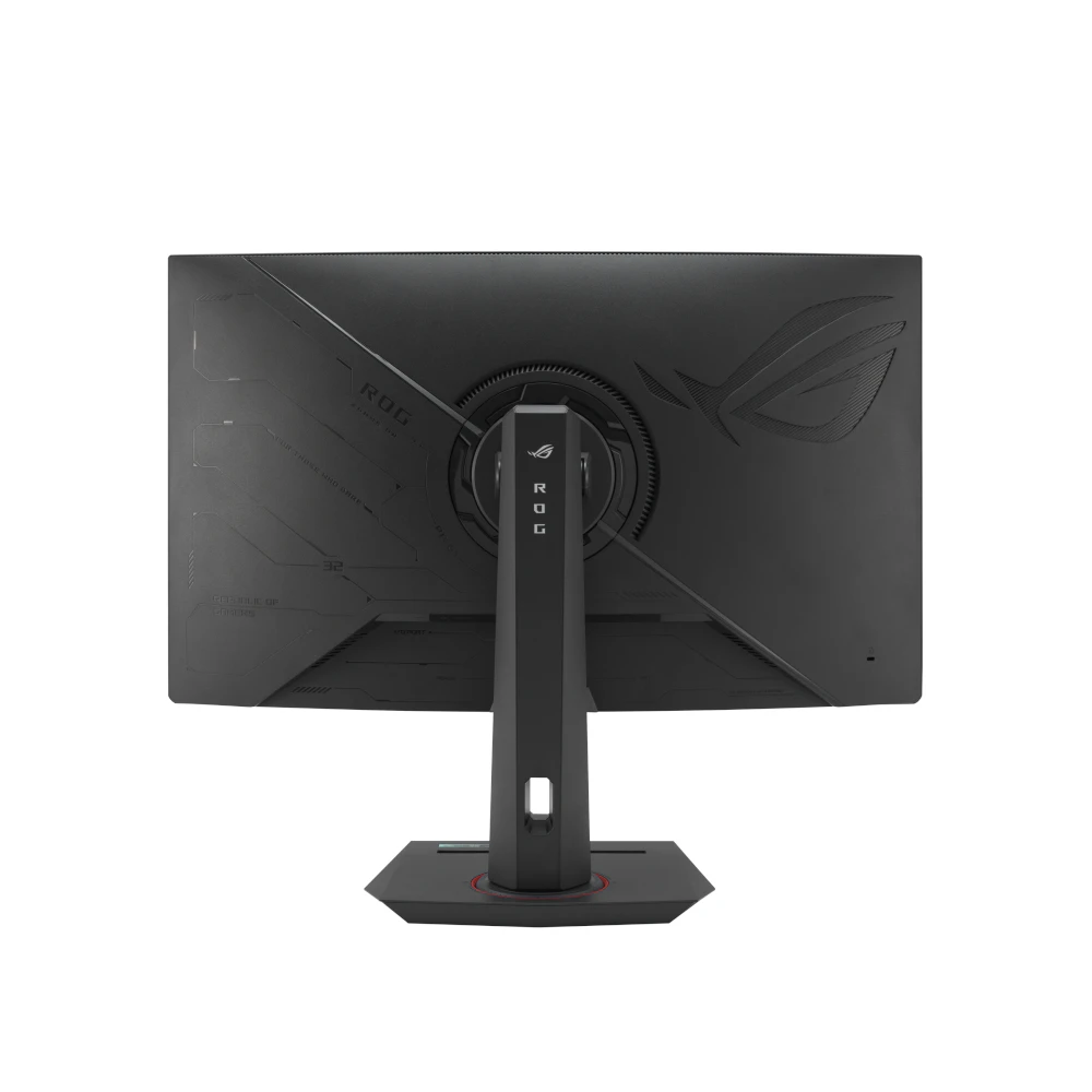 A large main feature product image of EX-DEMO ASUS ROG Strix XG32WCMS - 32" Curved 1440p 280Hz Fast VA Gaming Monitor