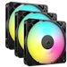 A product image of EX-DEMO Corsair RS120 ARGB - 120mm PWM Fan 3-Pack (Black)