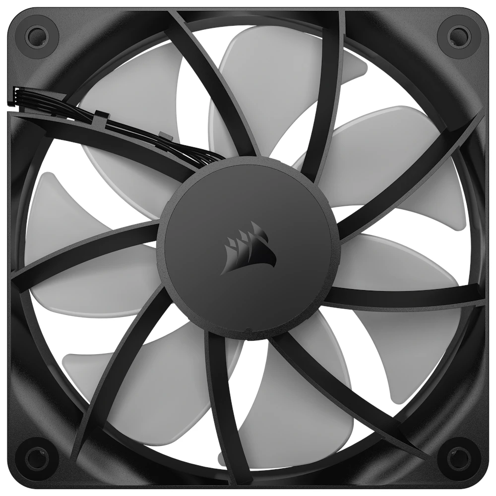 A large main feature product image of EX-DEMO Corsair RS120 ARGB - 120mm PWM Fan 3-Pack (Black)