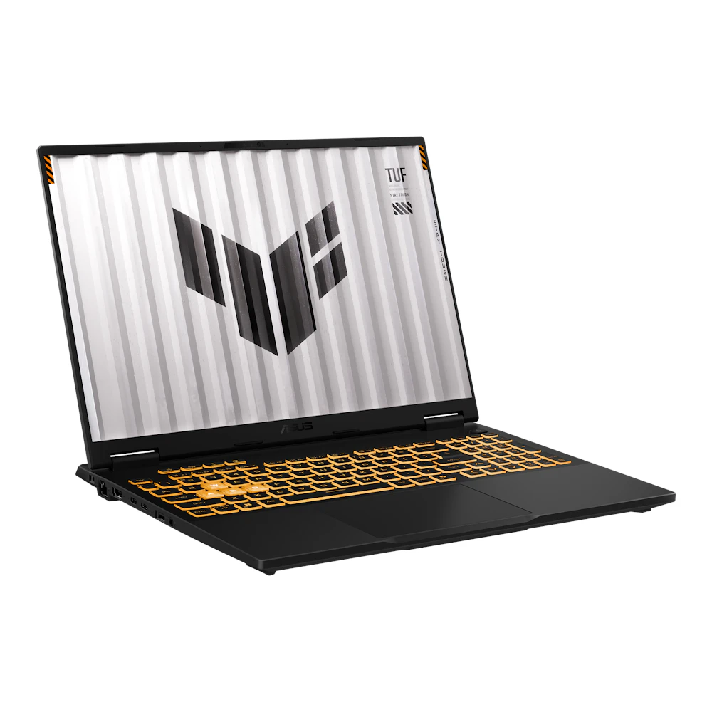 A large main feature product image of EX-DEMO ASUS TUF Gaming F16 (FX608) - 16" 165Hz, i7-14650HX, RTX 5060, 16GB/512GB - Win 11 Notebook