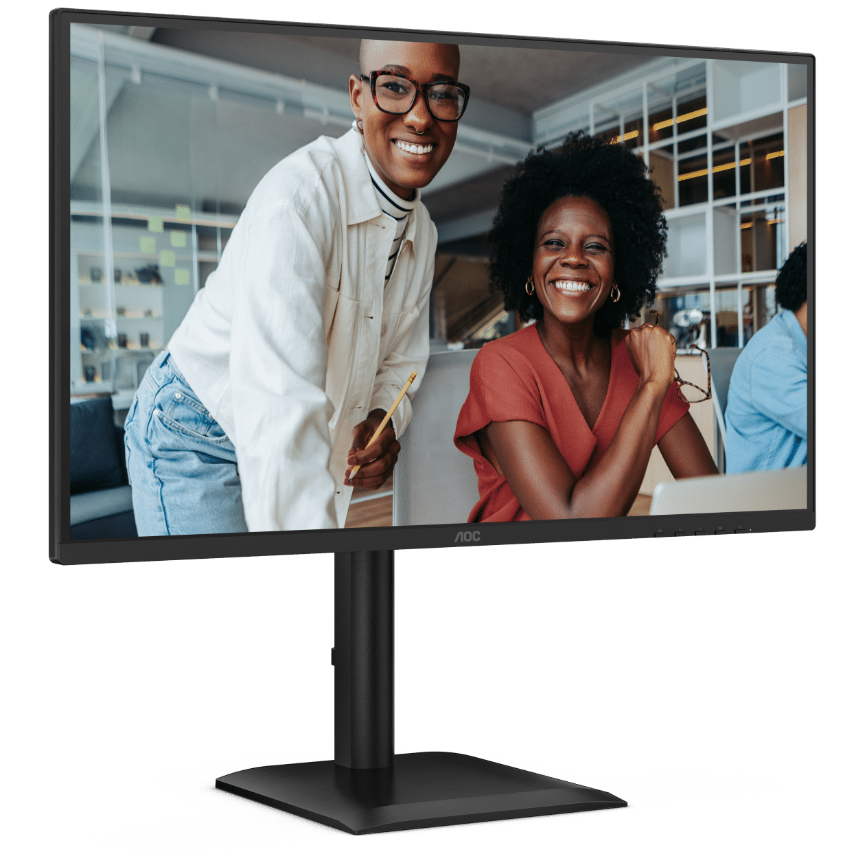 A large main feature product image of EX-DEMO AOC 27E4UJ - 27" 1080p 120Hz 4ms IPS Monitor