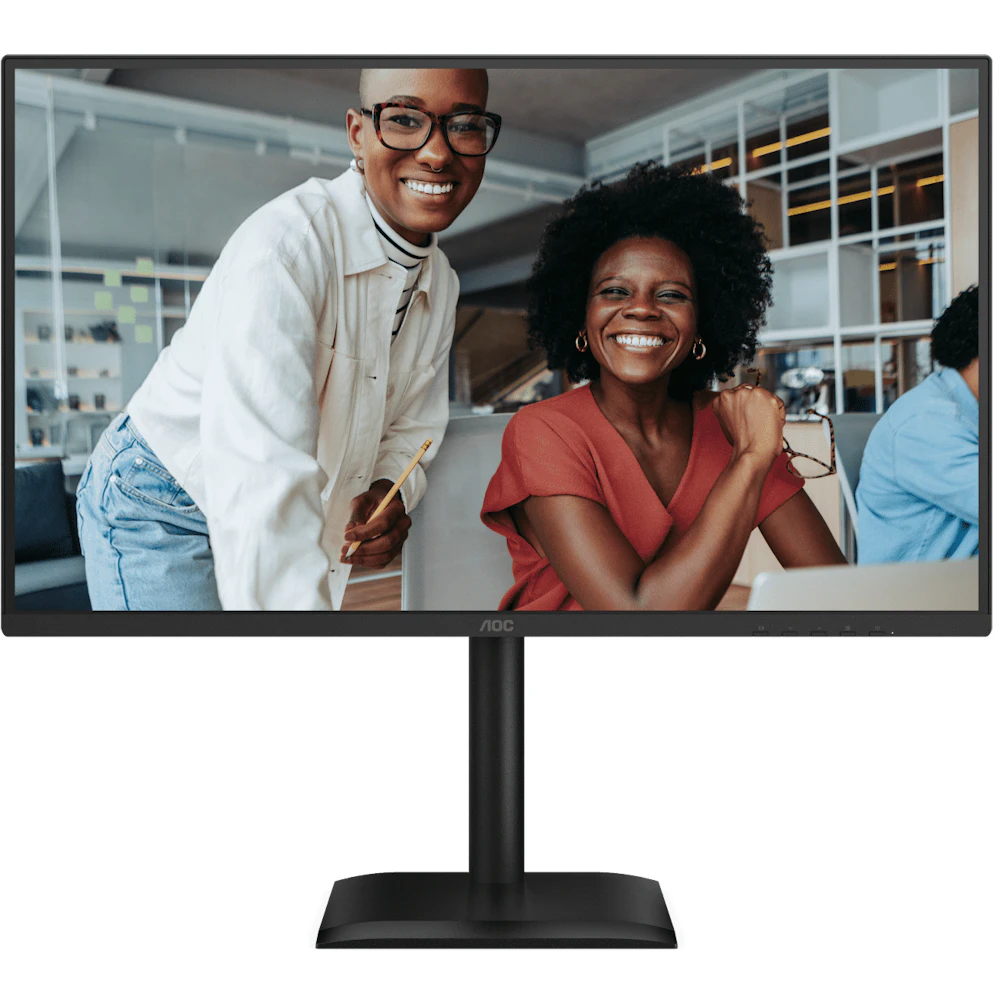 A large main feature product image of EX-DEMO AOC 27E4UJ - 27" 1080p 120Hz 4ms IPS Monitor