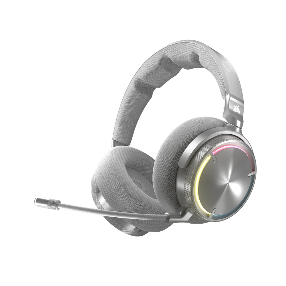 A large main feature product image of EX-DEMO Corsair VIRTUOSO MAX WIRELESS Gaming Headset (Silver)