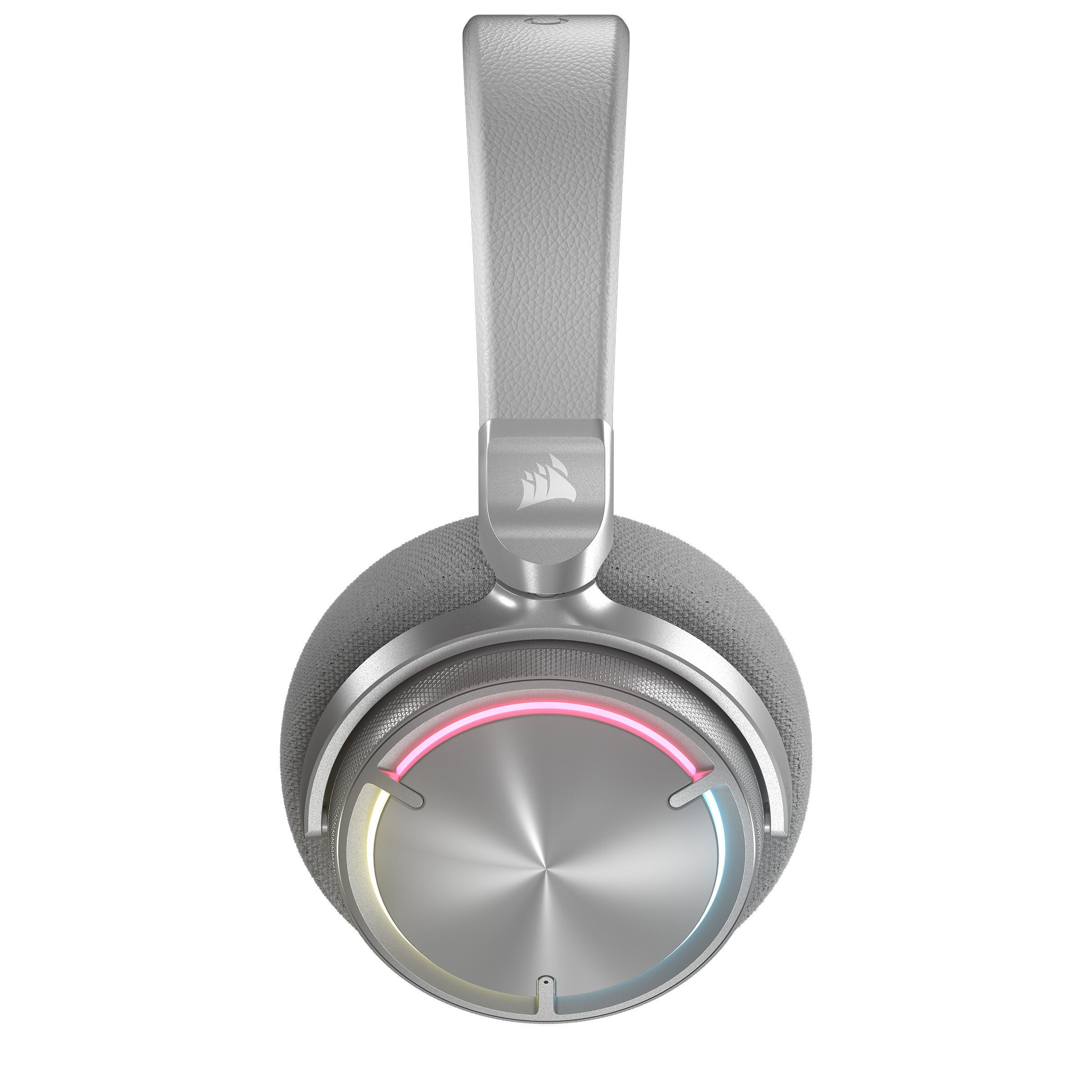 A large main feature product image of EX-DEMO Corsair VIRTUOSO MAX WIRELESS Gaming Headset (Silver)