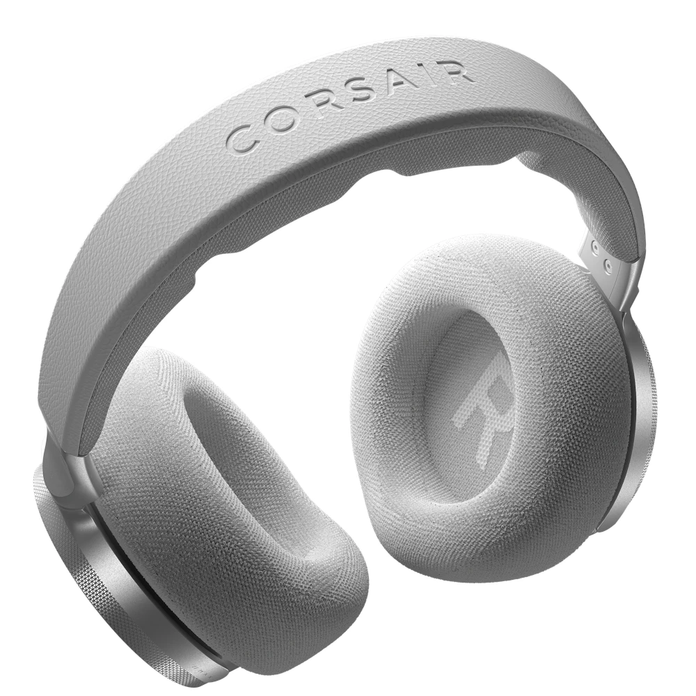 A large main feature product image of EX-DEMO Corsair VIRTUOSO MAX WIRELESS Gaming Headset (Silver)
