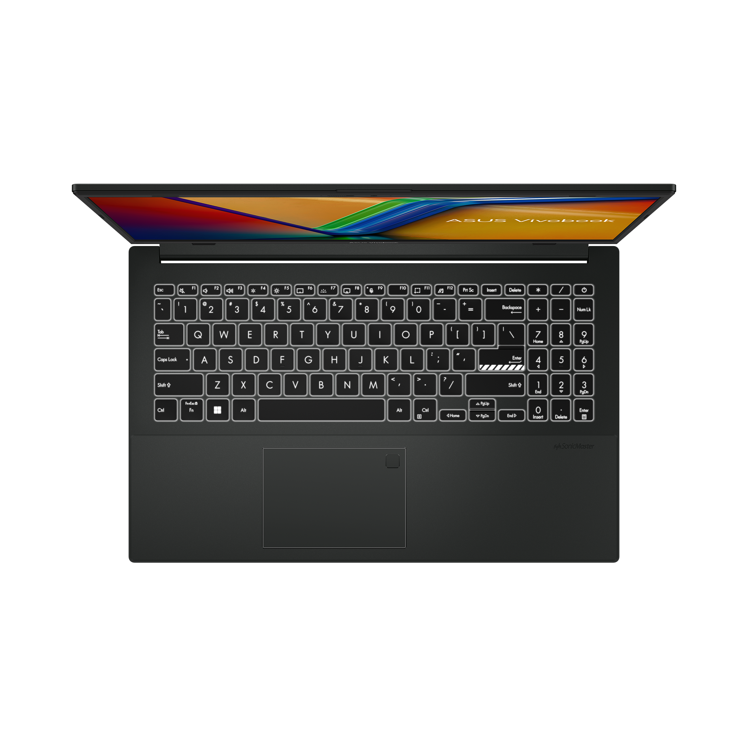 A large main feature product image of EX-DEMO ASUS Vivobook Go 15 (E1504) - 15.6" Ryzen 5 7520U, 16GB/512GB - Win 11 Notebook