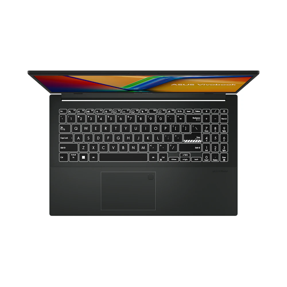 A large main feature product image of EX-DEMO ASUS Vivobook Go 15 (E1504) - 15.6" Ryzen 5 7520U, 16GB/512GB - Win 11 Notebook