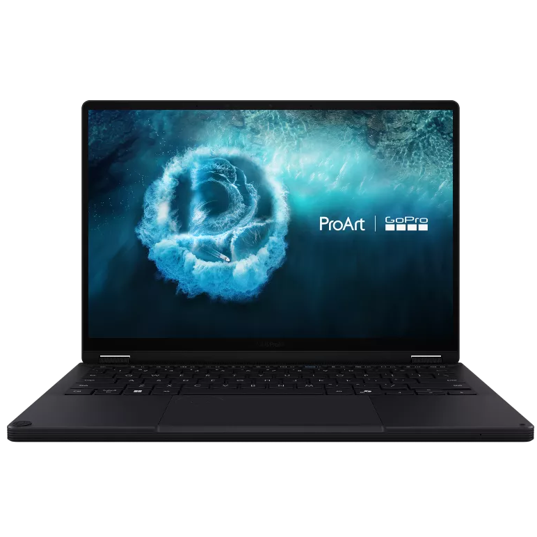 A large main feature product image of ASUS ProArt PX13 GoPro Edition (HN7306) - 13.3" 3K OLED Touch, Ryzen AI MAX+ 395, 128GB/1TB - Win 11 Notebook