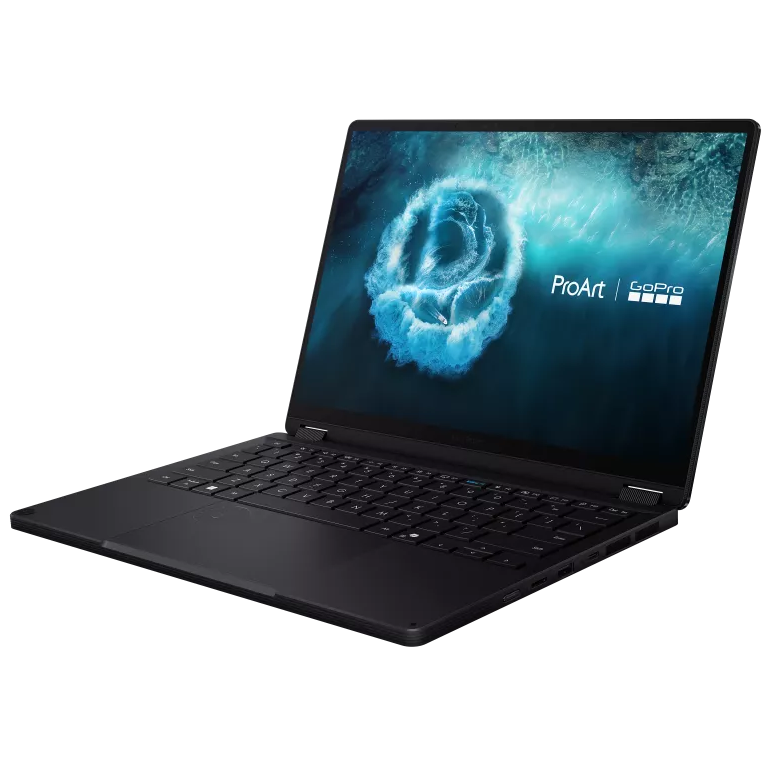 A large main feature product image of ASUS ProArt PX13 GoPro Edition (HN7306) - 13.3" 3K OLED Touch, Ryzen AI MAX+ 395, 128GB/1TB - Win 11 Notebook