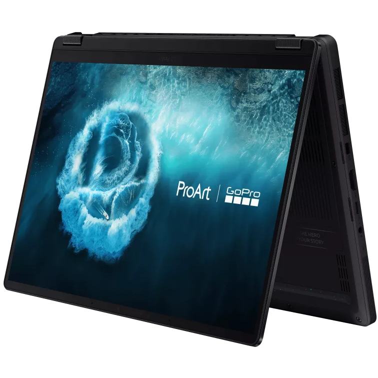 A large main feature product image of ASUS ProArt PX13 GoPro Edition (HN7306) - 13.3" 3K OLED Touch, Ryzen AI MAX+ 395, 128GB/1TB - Win 11 Notebook