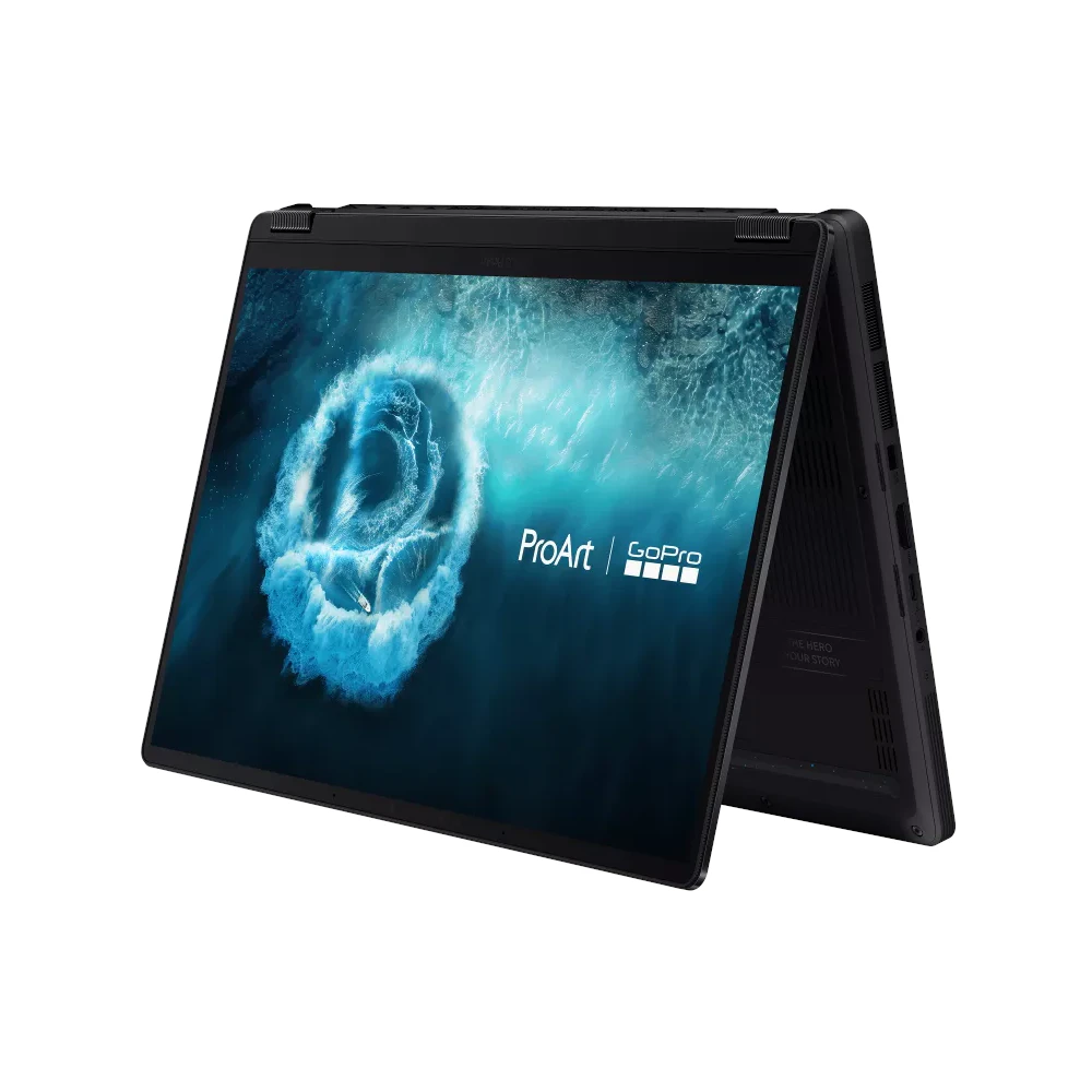 A large main feature product image of ASUS ProArt PX13 GoPro Edition (HN7306) - 13.3" 3K OLED Touch, Ryzen AI MAX+ 395, 128GB/1TB - Win 11 Notebook