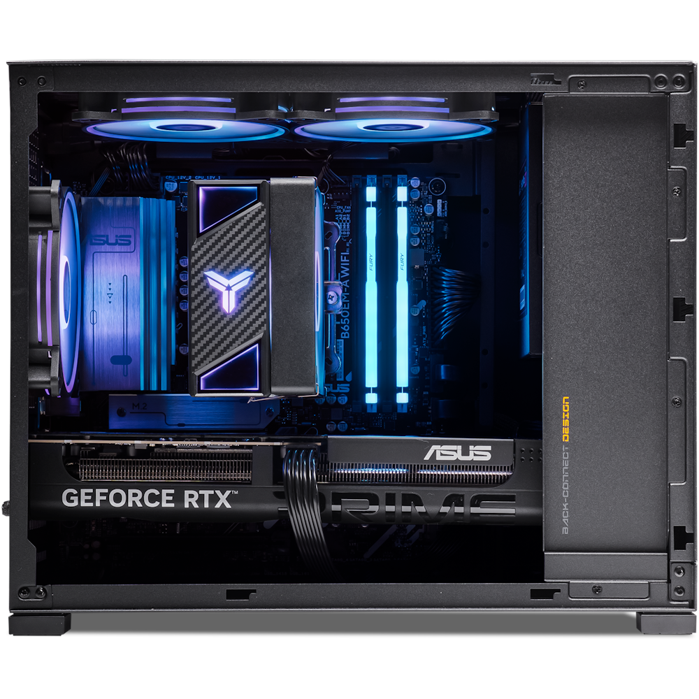 A large main feature product image of PLE Nova RTX 5060 Ti Prebuilt Ready To Go Gaming PC