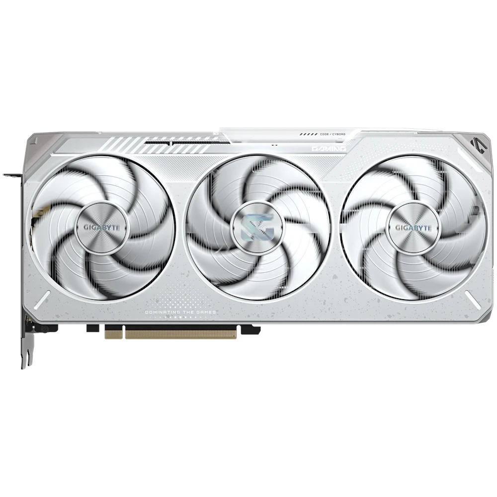 A large main feature product image of EX-DEMO Gigabyte Radeon RX 9070 XT Gaming Ice OC 16GB GDDR6