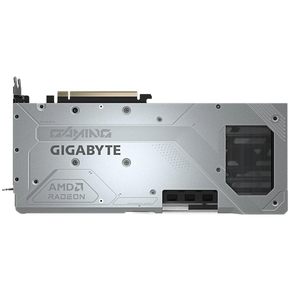 A large main feature product image of EX-DEMO Gigabyte Radeon RX 9070 XT Gaming Ice OC 16GB GDDR6