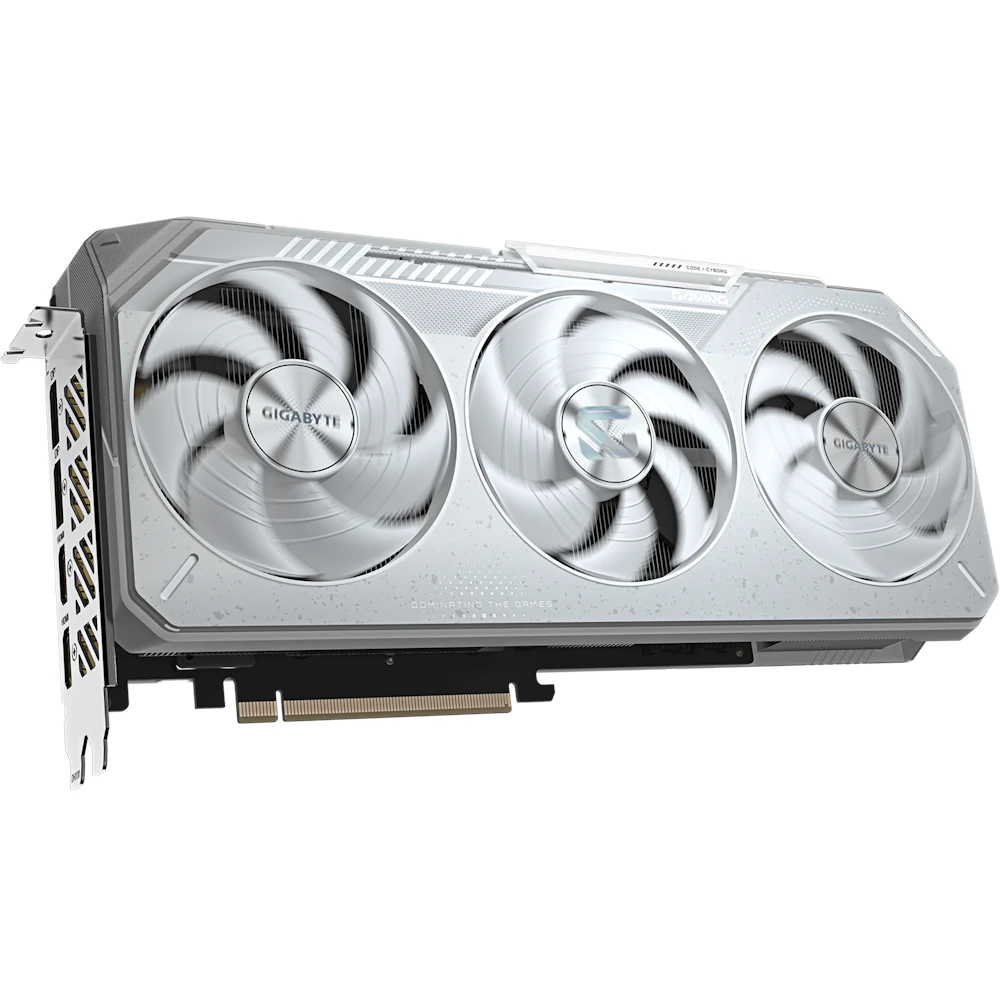 A large main feature product image of EX-DEMO Gigabyte Radeon RX 9070 XT Gaming Ice OC 16GB GDDR6