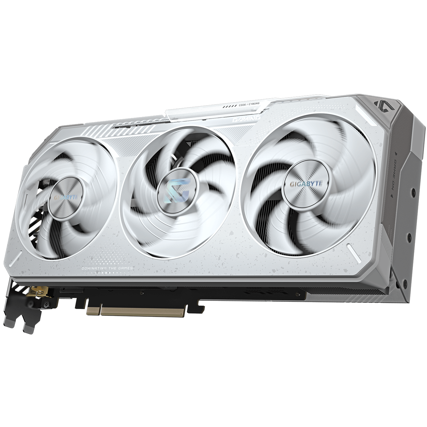 A large main feature product image of EX-DEMO Gigabyte Radeon RX 9070 XT Gaming Ice OC 16GB GDDR6