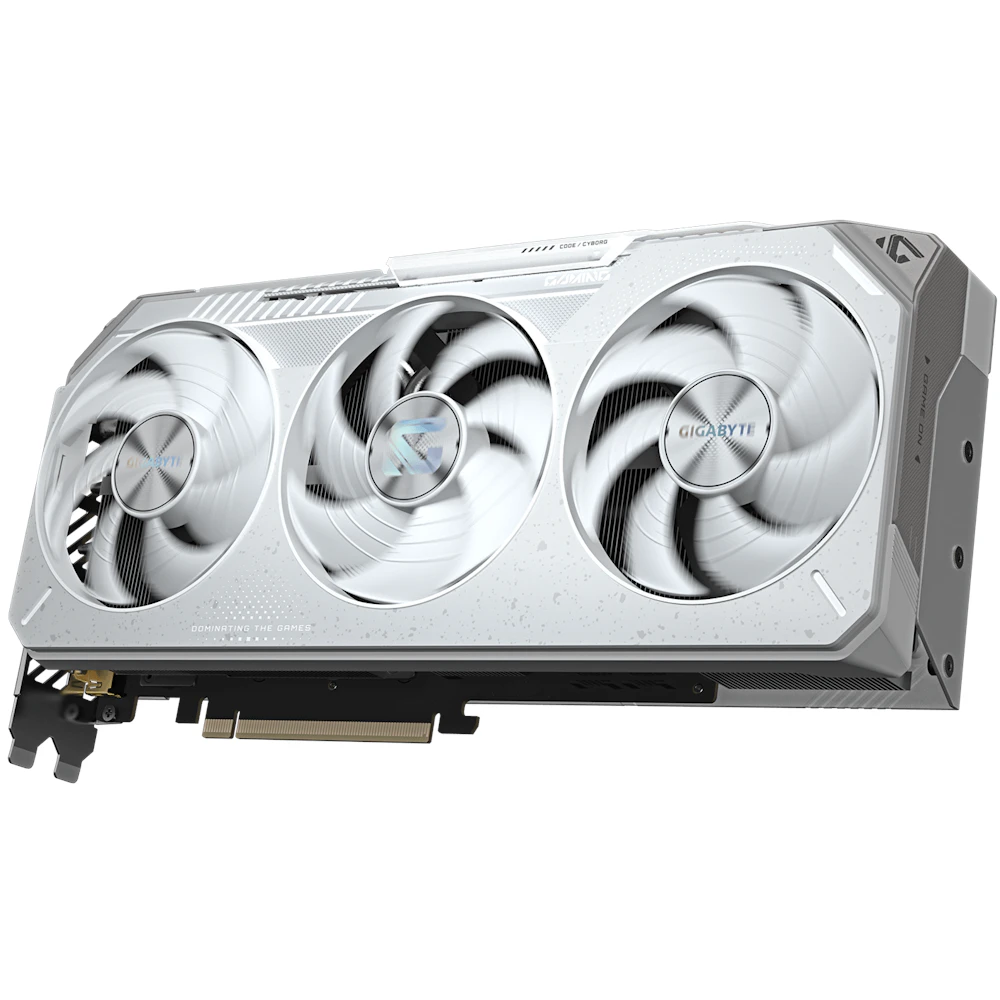 A large main feature product image of EX-DEMO Gigabyte Radeon RX 9070 XT Gaming Ice OC 16GB GDDR6