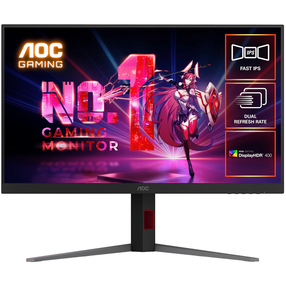 A large main feature product image of EX-DEMO AOC Gaming U32G4 - 32" 1080p 320Hz / 4K 2160p 160Hz Dual-Mode Fast IPS Monitor