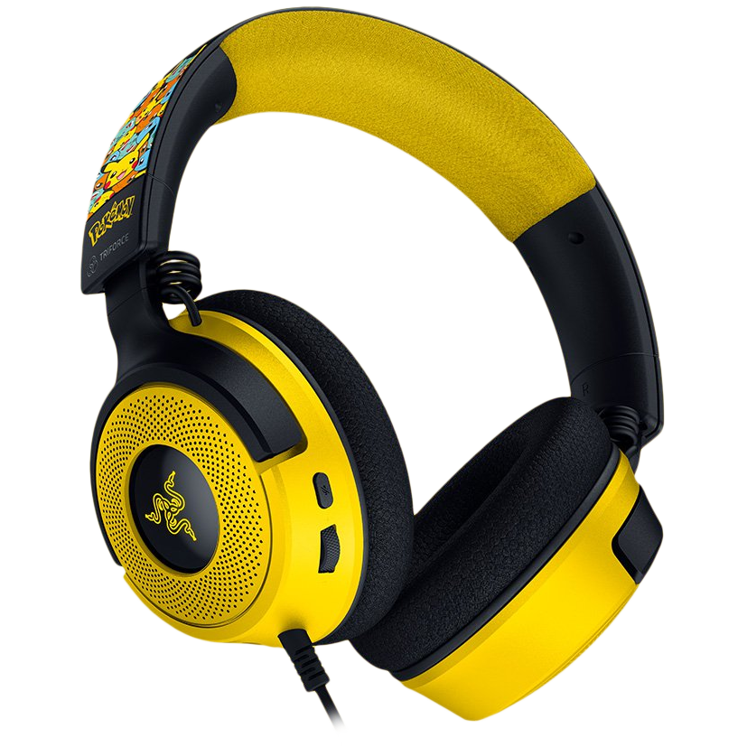 A large main feature product image of Razer Kraken V4 X - Wired Gaming Headset - Pokémon Kanto Starters Edition