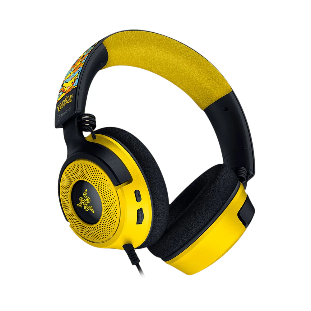 A large main feature product image of Razer Kraken V4 X - Wired Gaming Headset - Pokémon Kanto Starters Edition