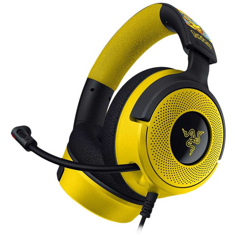 A large main feature product image of Razer Kraken V4 X - Wired Gaming Headset - Pokémon Kanto Starters Edition