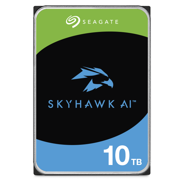 A large main feature product image of EX-DEMO Seagate SkyHawk AI 3.5" Surveillance HDD - 10TB 256MB