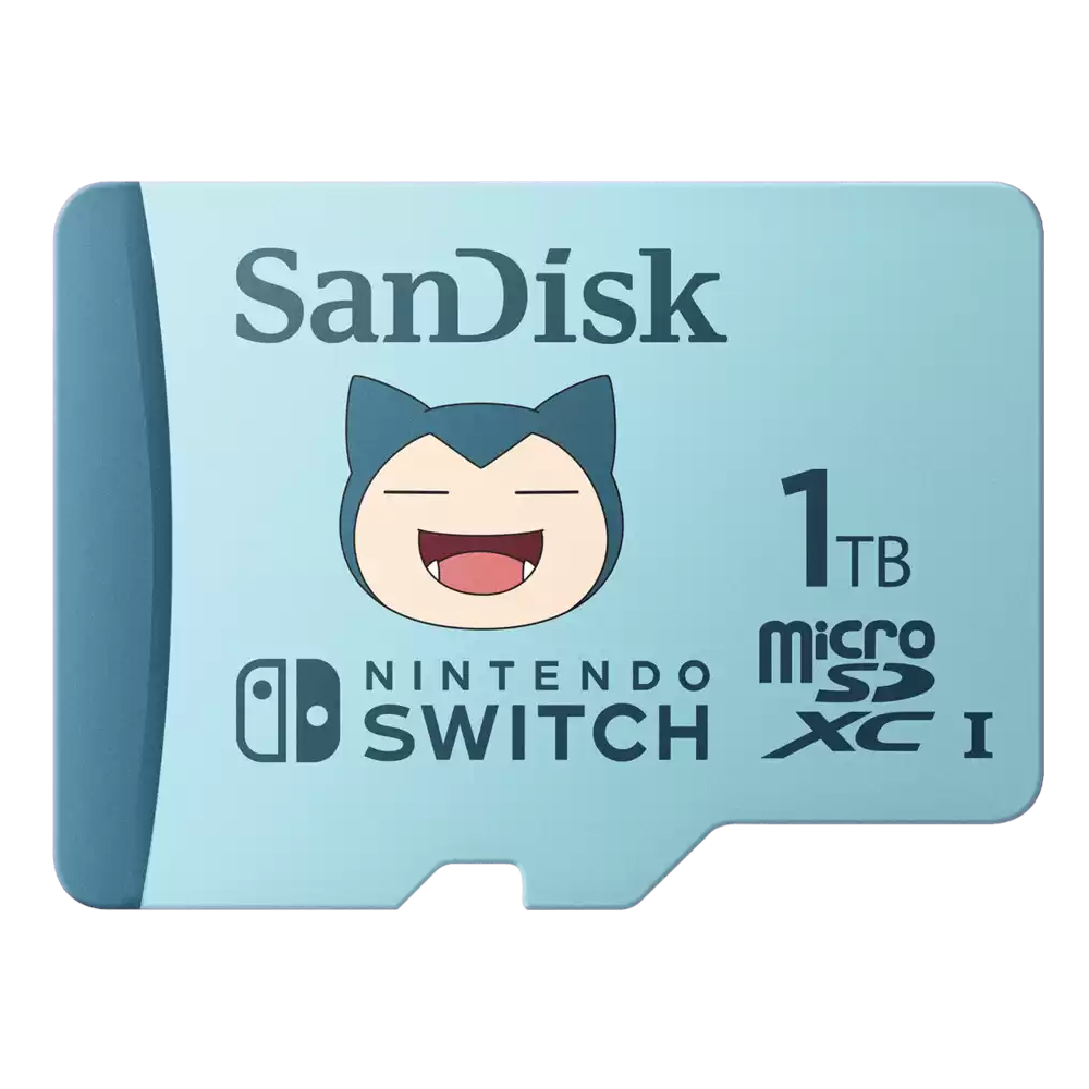 A large main feature product image of SanDisk Pokémon 1TB microSDXC U3 V30 UHS-I microSD Card - Snorlax