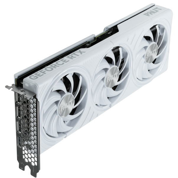 A large main feature product image of Palit GeForce RTX 5070 OC 12GB GDDR7 - White