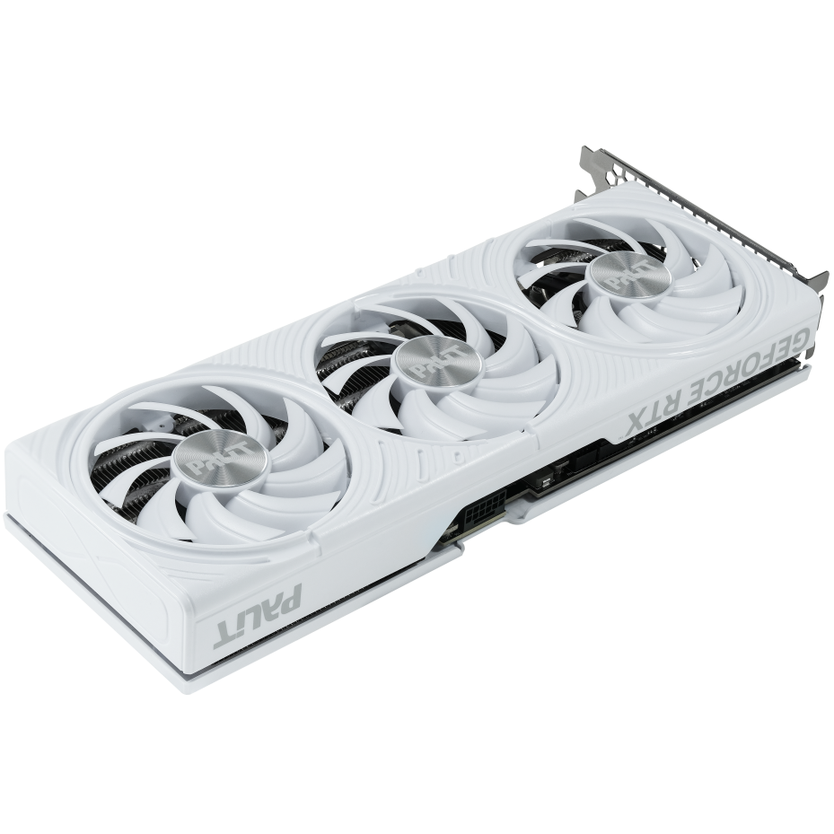 A large main feature product image of Palit GeForce RTX 5070 OC 12GB GDDR7 - White
