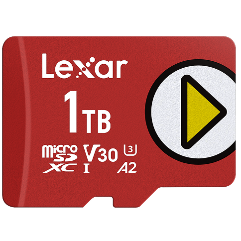 A large main feature product image of Lexar PLAY 1TB microSDXC U3 V30 A2 UHS-I microSD Card