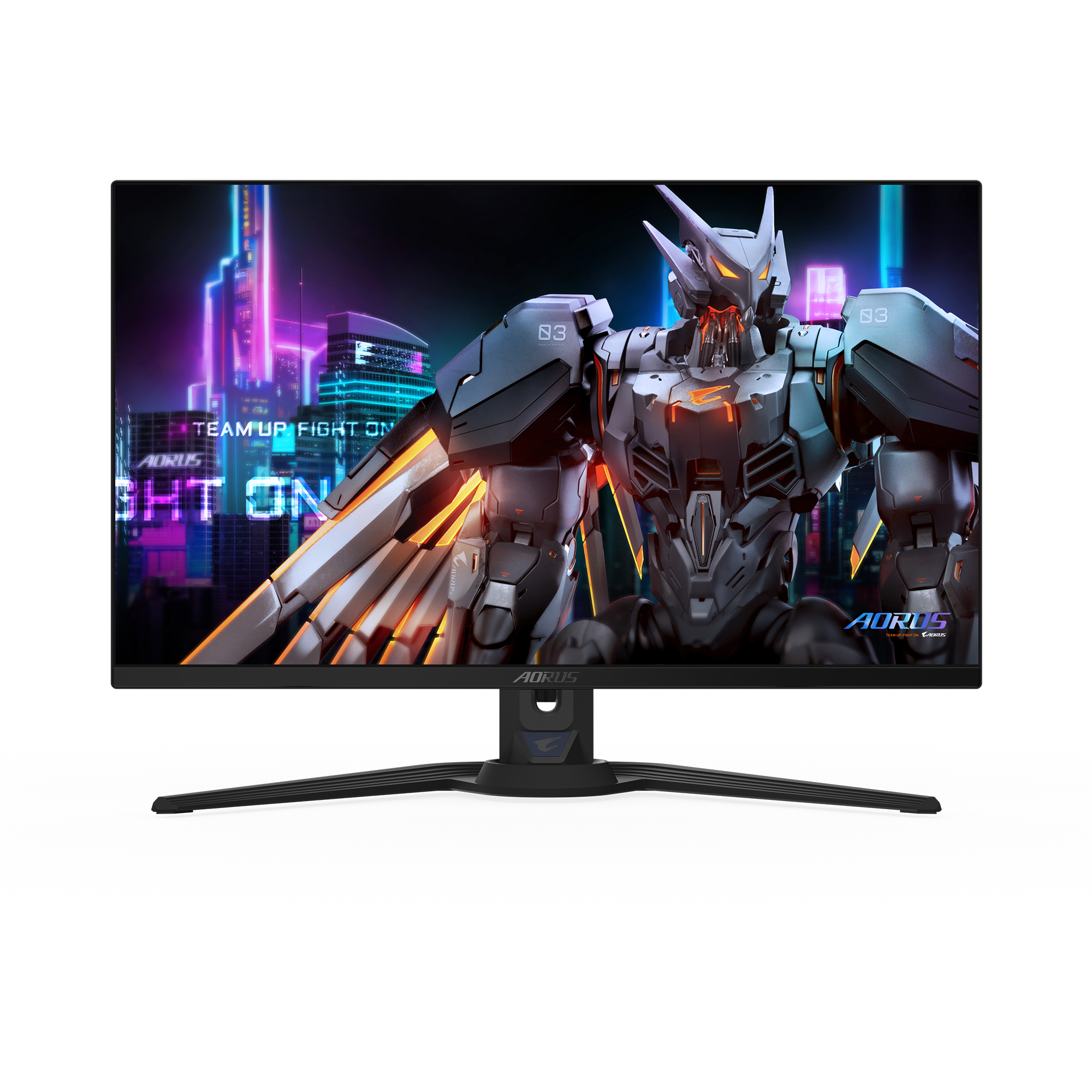 A large main feature product image of Gigabyte AORUS FO27Q5P - 27" 1440p 500Hz 0.03ms QD-OLED Gaming Monitor